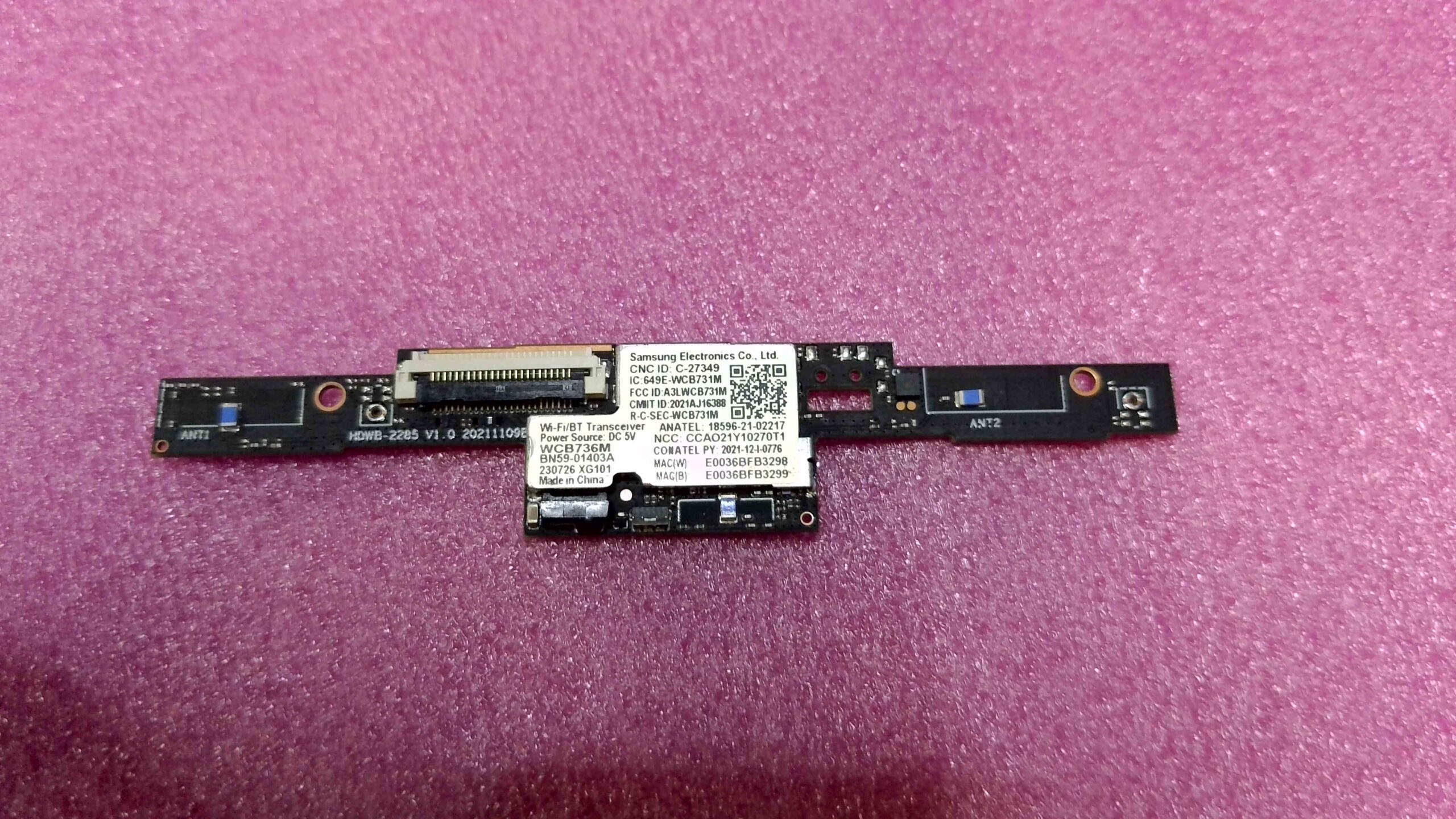 BN59-01403A, WCB736M Samsung Wi-Fi BLUETOOTH Transceiver Board ...
