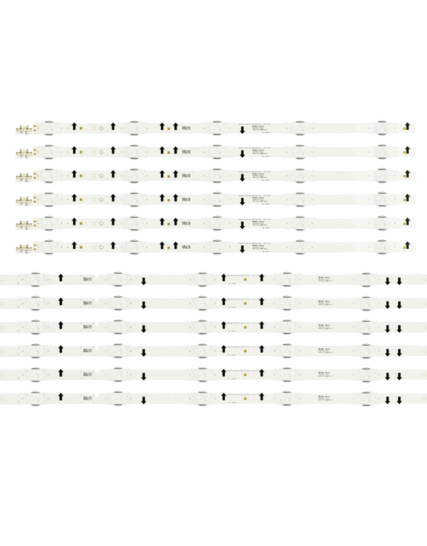 COMPLETE 12 PCS LM41-00041V 2014V555 LM41-00041U SAMSUNG 55H6400 BACKLIGHT STRIPS